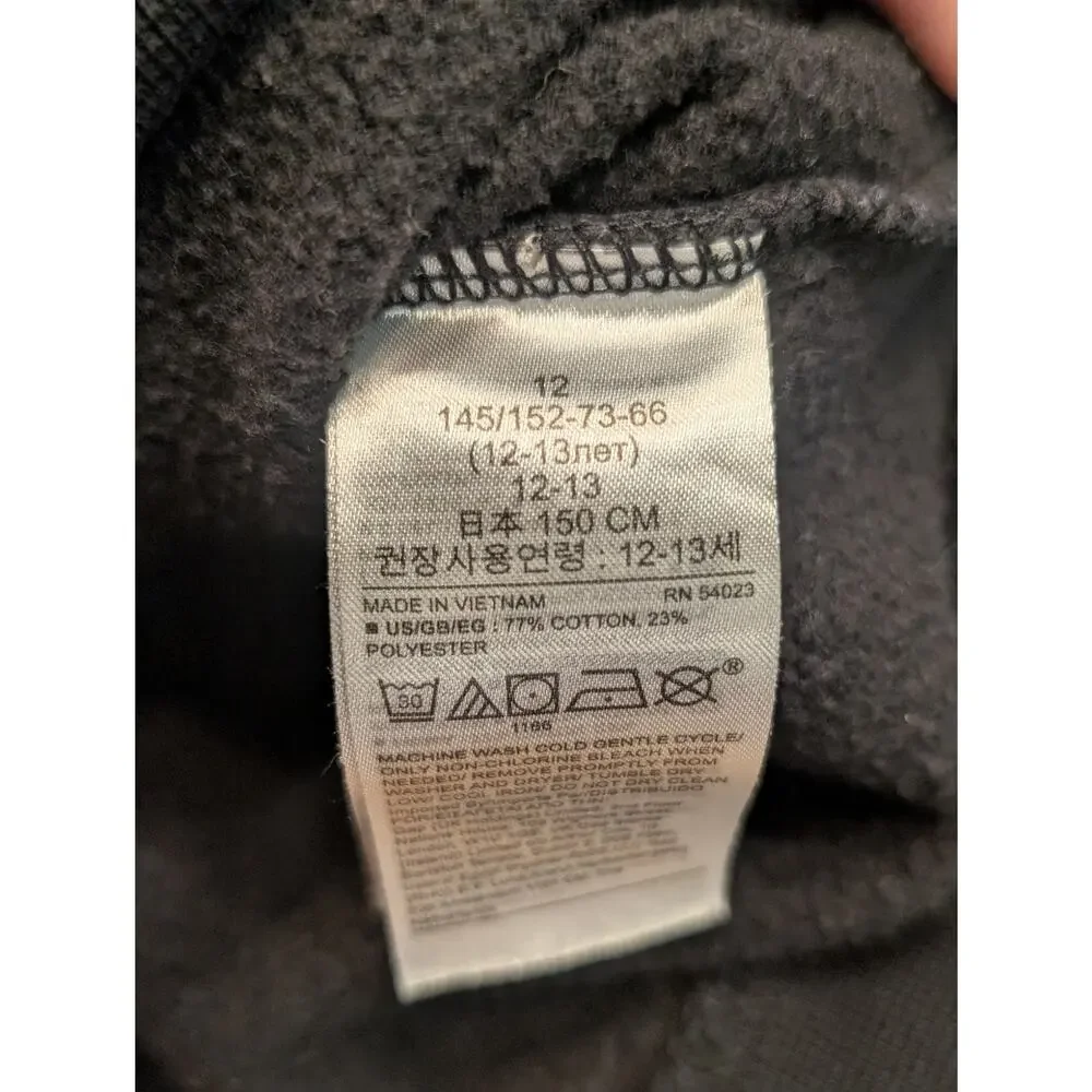 Gap Teen Unisex Heavy Weight Black Hoodie, Size 12, EGU, Planet Friendly
